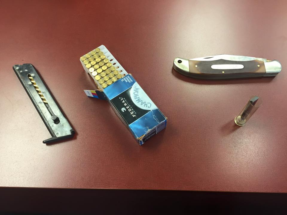 One of the males was found in possession of a loaded magazine as well as a box of .22 caliber shells. The other boy involved was found in possession of a large folding knife and razor blades. Photo Courtesy: Weber County Sheriff's Office