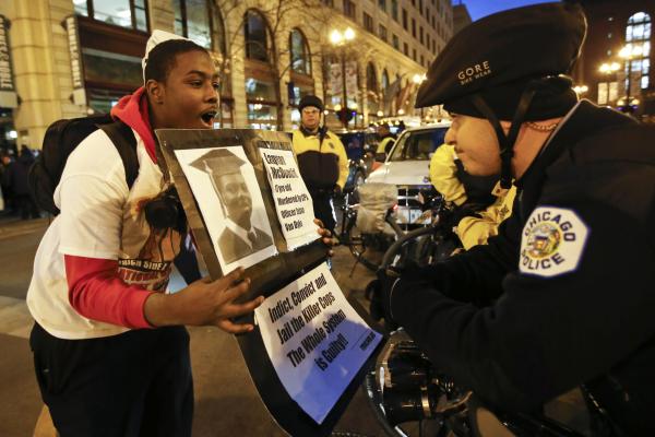 Protesters Shut Down Chicago Shopping District