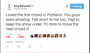 Photo Courtesy: Amy Schumer / Twitter