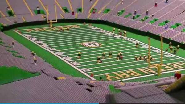 Lambeau Field Scale Model Built From Legos