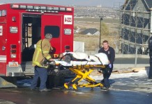 Two men were injured Tuesday afternoon in an industrial accident in Herriman. The men were building a wall, which fell on them. Photo: Gephardt Daily