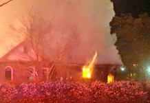 A fast-moving fire was reported at 11 p.m. Dec. 25 at 1880 Sycamore Lane, Holladay. Photo: Gephardt Daily staff.