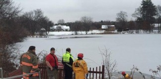 Man Falls Through Ice