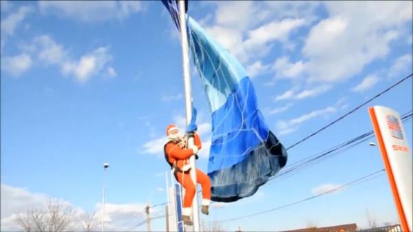 Skydiving Santa Claus