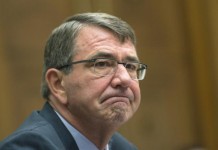 Secretary of Defense Ashton Carter testifies during a House Armed Services Committee hearing on the U.S. Strategy for Syria and Iraq and its implications for the region, on Capitol Hill in Washington, D.C. on December 1, 2015. Photo by Kevin Dietsch/UPI