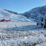 Rescue crews are in Davis County attempting to rescue two skimobilers who spent Monday night stranded on a mountain near Bountiful. Photo: Gephardt Daily