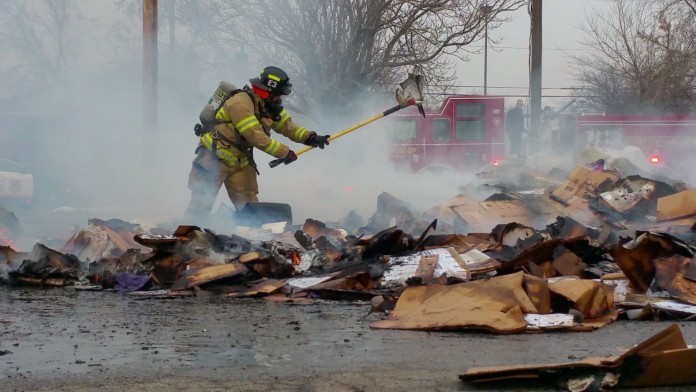 garbage truck fire