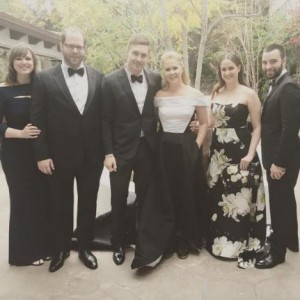 Amy Schumer with boyfriend Ben Hanisch, brother Jason Stein and sister Kim Caramele prior to the Golden Globe Awards. Photo by Amy Schumer/Instagram