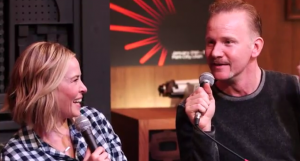 Chelsea Handler and Morgan Spurlock talked about their documentaries Saturday at the Sundance Film Festival. Photo: Screen shot 