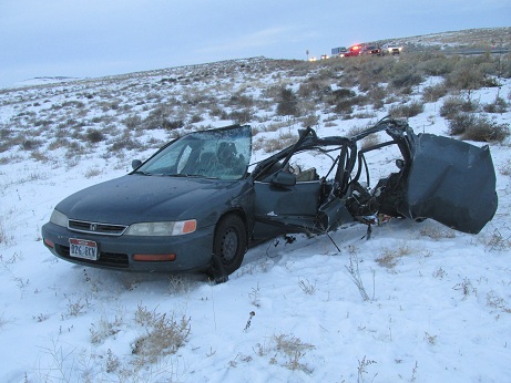 A West Valley City Man died after being hit from behind on I-80 near Tooele. Photo Courtesy: Utah Highway Patrol