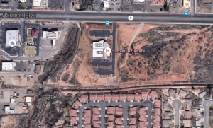 An adult woman's body was found on a trail behind the IHC Instacare in St. George Thursday afternoon. Photo Courtesy: Google Maps
