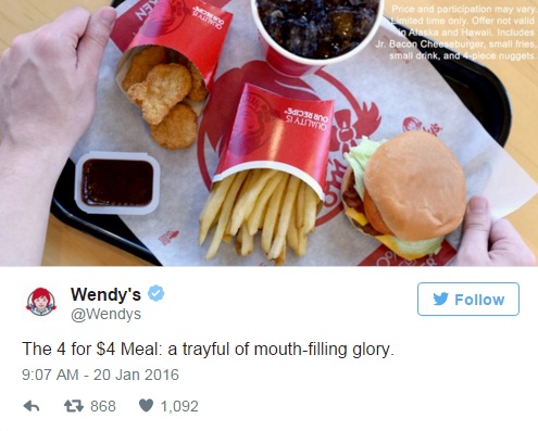 Wendy's '4 for $4' fullfilling a need