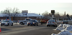 Layton police on the scene of a fatal auto-pedestrian accident at 199 N. Fort Lane. Photo: Gephardt Daily/Nancy Van Valkenburg