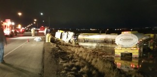 Fuel Tanker Rolls On I-15