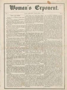 Louisa Greene edited this first issue of the Woman’s Exponent (1872–1914),produced twice a month by and for Mormon women. © 2016 by Intellectual Reserve, Inc. 