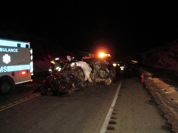 Vehicle Hits Semi Head-On In Moab