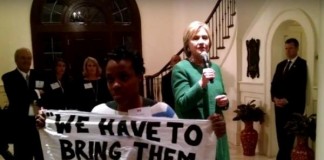 Protester Confronts Clinton