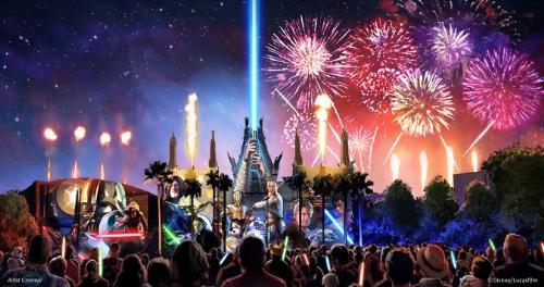 'Star Wars'-Themed Fireworks and Projection Show