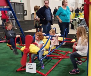 Play equipment was popular with the younger set at this weekend's home show. Photo: Gephardt Daily