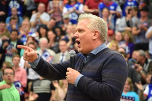 Conservative talk show host Glenn Beck at A Provo, Utah campaugn stop encourages followers of the LDS faith to rise and defend the U.S. Constitution by voting for GOP hopeful Sen Ted Cruz. Photo: Gephardt Daily