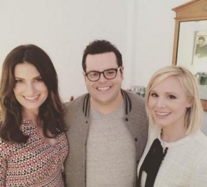 Idina Menzel, Josh Gad and Kristen Bell (L-R) reunited at a charity event Sunday. Photo by Josh Gad/Instagram