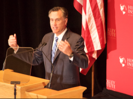 Mitt Romney podium