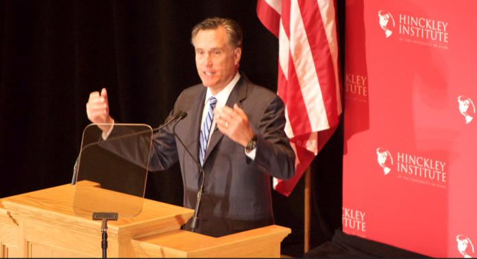 Mitt Romney podium