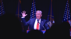 Republican presidential hopeful Donald Trump speaking at a Salt Lake City campaign rally Friday, March 19, 2016. Photo: Gephardt Daily