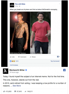 Photo Courtesy: Wentworth Miller / Facebook