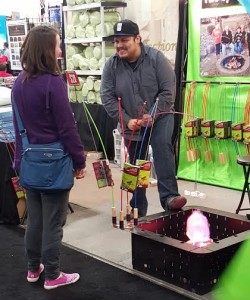 Not every vendor is selling home goods. Four-pronged marshmallow-toasting fishing pole, anyone? Photo: Gephardt Daily