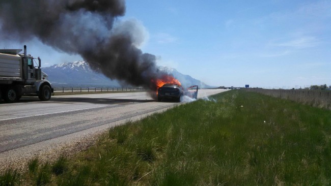 Car fire Utah