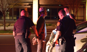 Police arrest two suspects caught breaking into cars in Salt Lake City. Photo: Gephardt Daily Staff