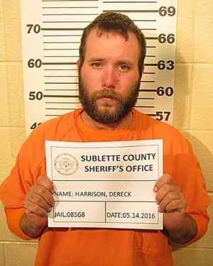 Flint Wayne Harrison, 51, and Dereck James Harrison, 22, (pictured) were charged Tuesday with two counts of murder, one count of kidnapping and one count of wrongful taking or disposing of property in the death of Ricks, 63. Photo Courtesy: Sublette County Sheriff's Office