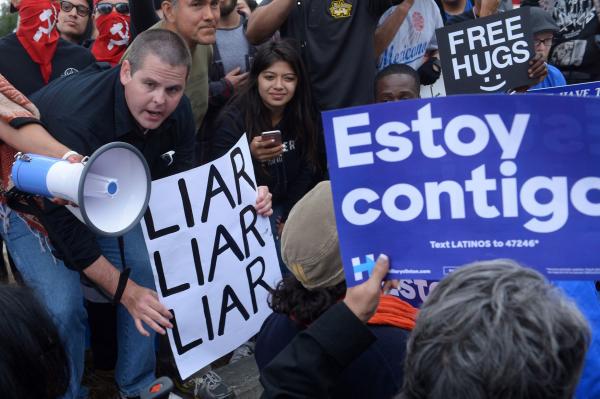 Clinton Trump Sanders Latino voters presidential election