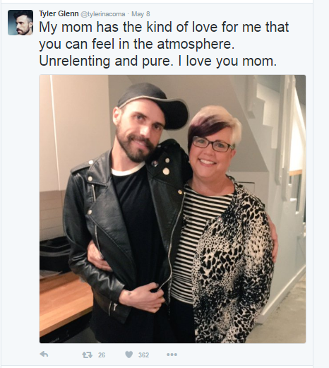 Tyler Glenn and mom