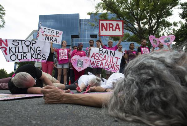 NRA gun control protest