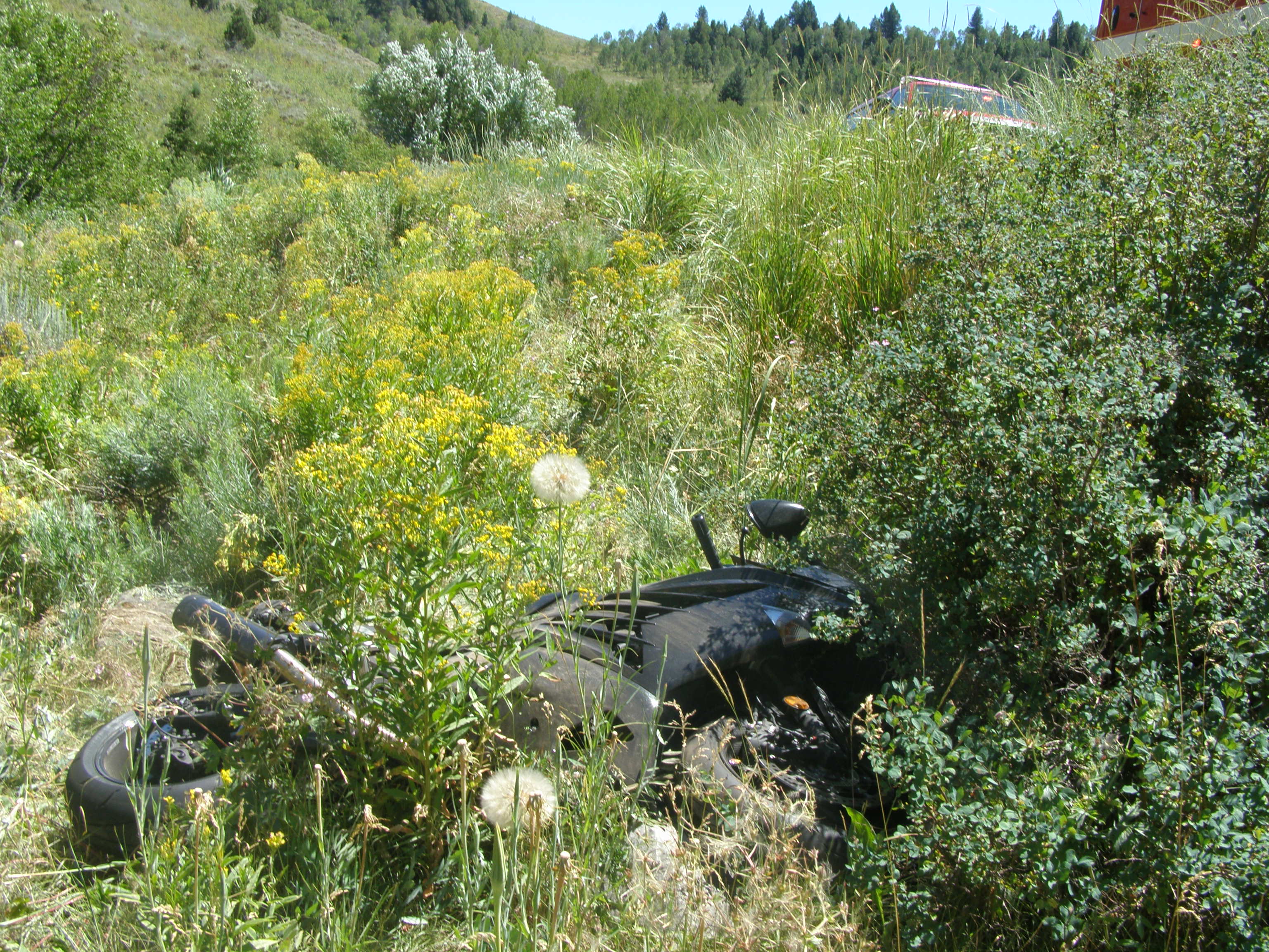 An Ogden man is dead after being thrown from his motorcycle on Sunday afternoon. while traveling on Interstate 89. Photo: Utah Highway Patrol 