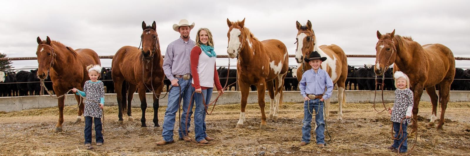 The Butt family poses for a portrait. Kelsi, 4, is at the far right. Photo courtesy: Butt family