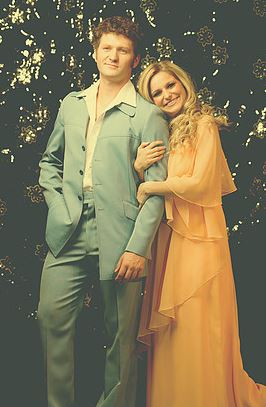 Daniel Pack (left) and Kelly Wideman play Jean-Michel and Anne in "La Cage aux Folles." Photo: Ziegfeld Theater