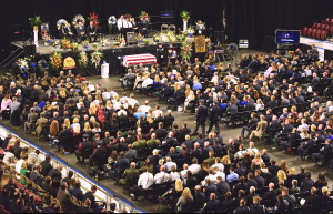Thousands attend memorial services for fallen West Valley Police Officer Cody Brotherson Monday Nov. 14, 2016. Photo: Gephardt Daily/Patrick Benedict
