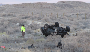 3 people have been killed and a 3-year-old girl critically injured in 2 separate rollover crashes early Saturday morning on I-80 in Tooele County. Photo: Gephardt Daily
