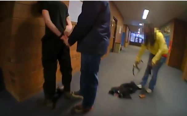 The Bountiful Police Department on Thursday released bodycam footage taken Dec. 1 when officers responded to an "active shooter" call at Mueller Jr. High. Image: Bountiful Police Department
