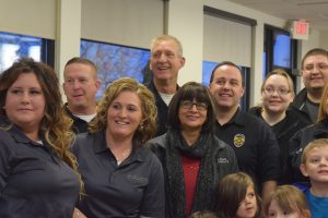 Unified District police and firefighters take part in the Unified for Families project helping local kids buy winter clothing and footwear, Dec. 17, 2016. Photo: Gephardt Daily