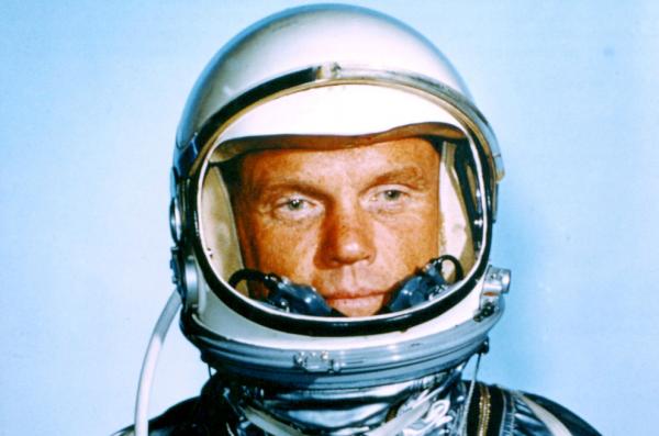 Former astronaut John Glenn, pictured wearing a Mercury pressure suit in 1962, has passed away at age 95. UPI Photo/File