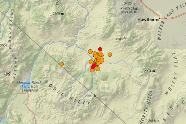 california nevada recent earthquakes