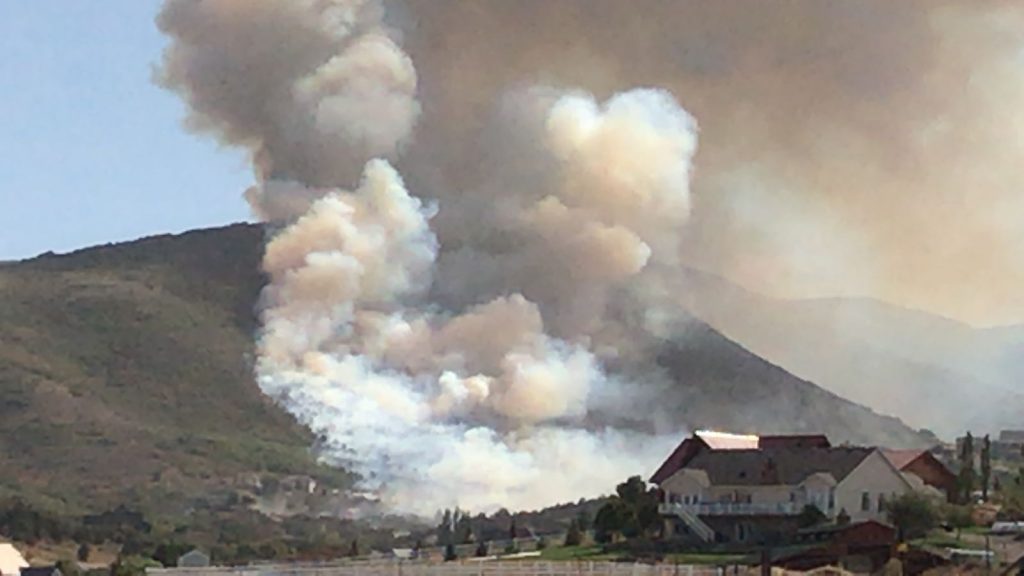 Fire Crews Battle Wildfire In Rose Canyon, Near Herriman 