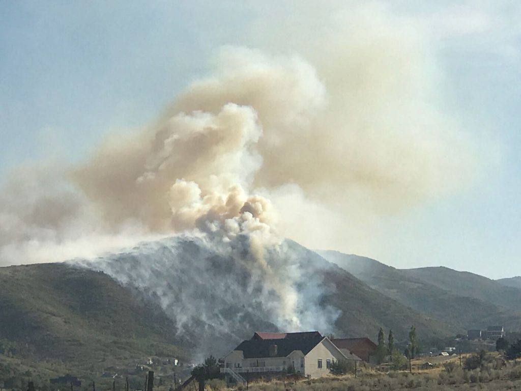 Fire crews battle wildfire in Rose Canyon, near Herriman | Gephardt Daily