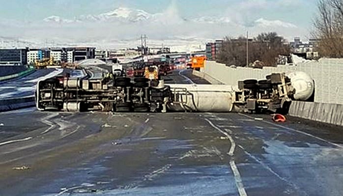 I 15 Closes In Both Directions At Lehi After Rollover Of Double Tanker Carrying Butane Evacuation Underway Gephardt Daily