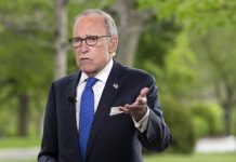 National Economic Council Director Larry Kudlow said Sunday the Trump administration is waiting to execute the current round of funding for small business loans under the Paycheck Protection Program before deciding on a third round of funding. Photo by Stefani Reynolds/UPI