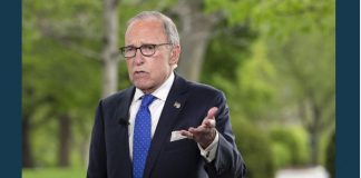 National Economic Council Director Larry Kudlow said Sunday the Trump administration is waiting to execute the current round of funding for small business loans under the Paycheck Protection Program before deciding on a third round of funding. Photo by Stefani Reynolds/UPI